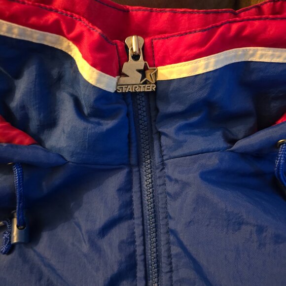 Vintage 90s NCAA kansas jayhawks starter jacket half zip - large - Picture 3 of 11